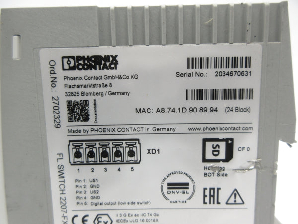 PHOENIX CONTACT 2702329 FLSWITCH2207-FXSM NSNP