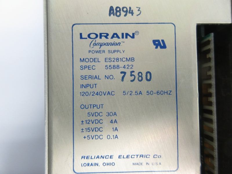 LORAIN ES281CMB 5588-422 120/240VAC 5/2.5A NSNP