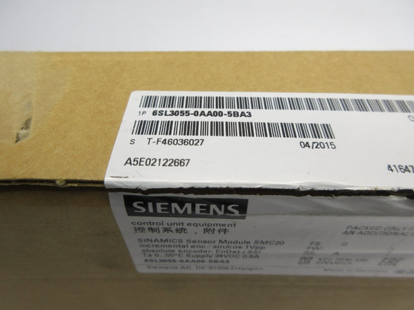 SIEMENS 6SL3055-0AA00-5BA3 24VDC 0.6A NSMP