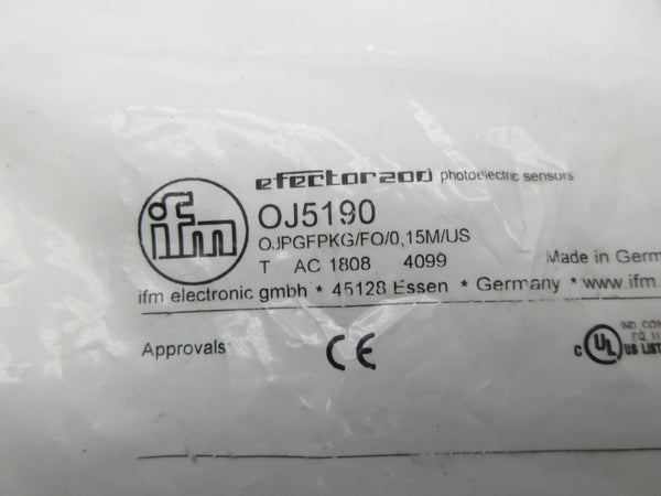 IFM EFECTOR OJ5190 OJPGFPKG/FO/0.15M/US NSMP