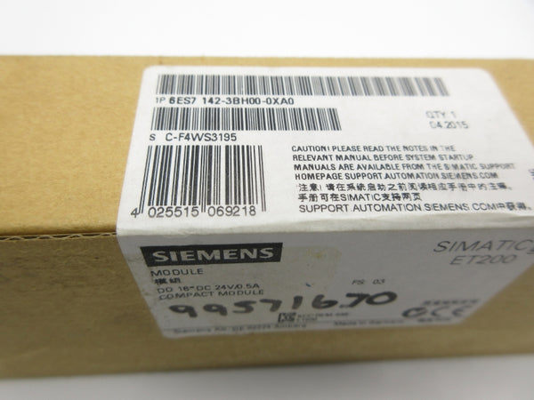 SIEMENS 6ES7142-3BH00-0XA0 24VDC 0.5A NSFS
