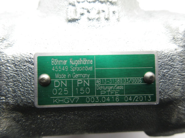 BOHMER KUGELHAHNE KHGV7.003.0416 NSNP
