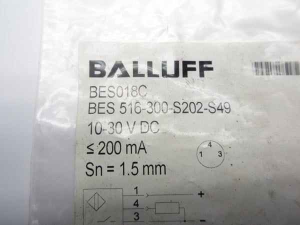 BALLUFF BES018C BES516-300-S202-S49 10-30VDC NSMP