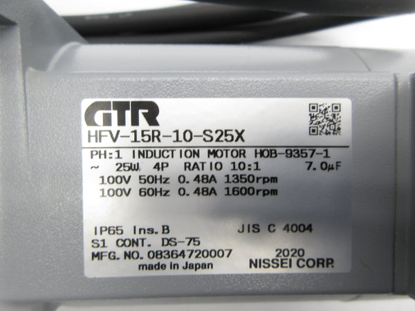 NISSEI HFV-15R-10-S25X 100V 0.48A NSNP