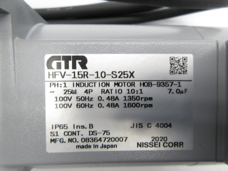 NISSEI HFV-15R-10-S25X 100V 0.48A NSNP