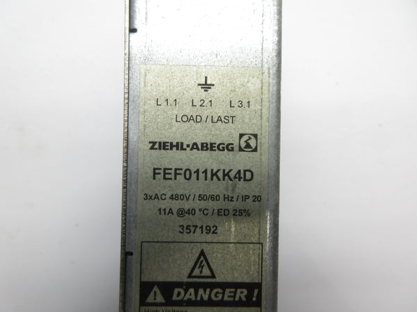 ZIEHL-ABEGG FEF011KK4D 480VAC 11A UNMP