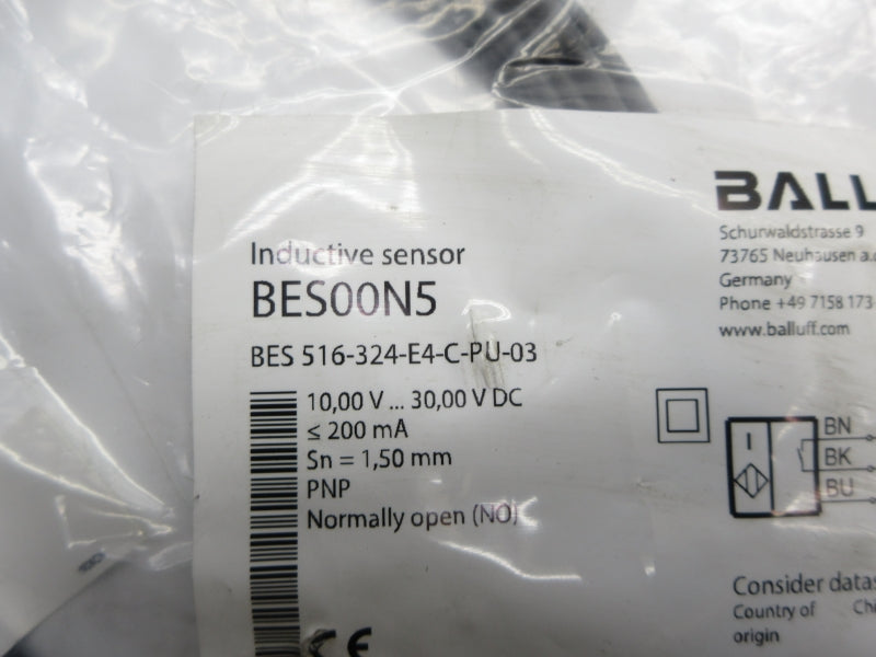 BALLUFF BES00N5 BES516-324-E4-C-PU-03 10-30VDC NSMP