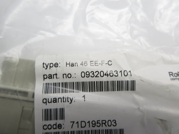 HARTING HAN46EE-F-C 09320463101 NSMP