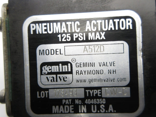 GEMINI VALVE A512D 125PSI NSNP