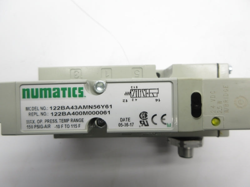 NUMATICS 122BA43AMN56Y61 24VDC 150PSI NSNP