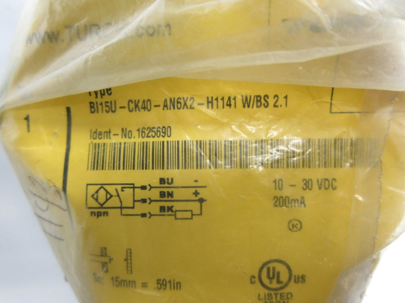 TURCK BI15U-CK40-AN6X2-H1141W/BS2.1 1625690 10-30VDC NSMP