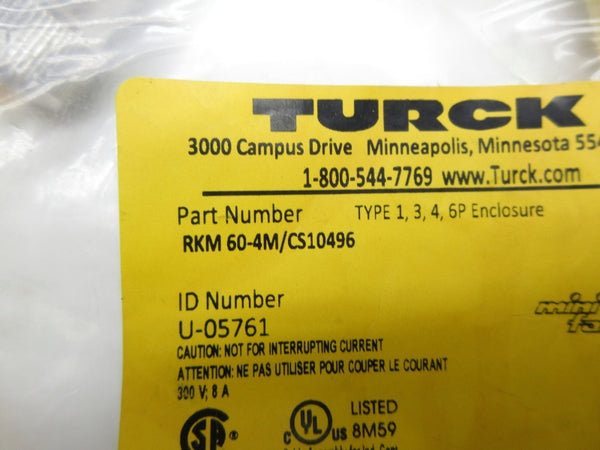 TURCK RKM60-4M/CS10496 U-05761 300V 8A NSMP