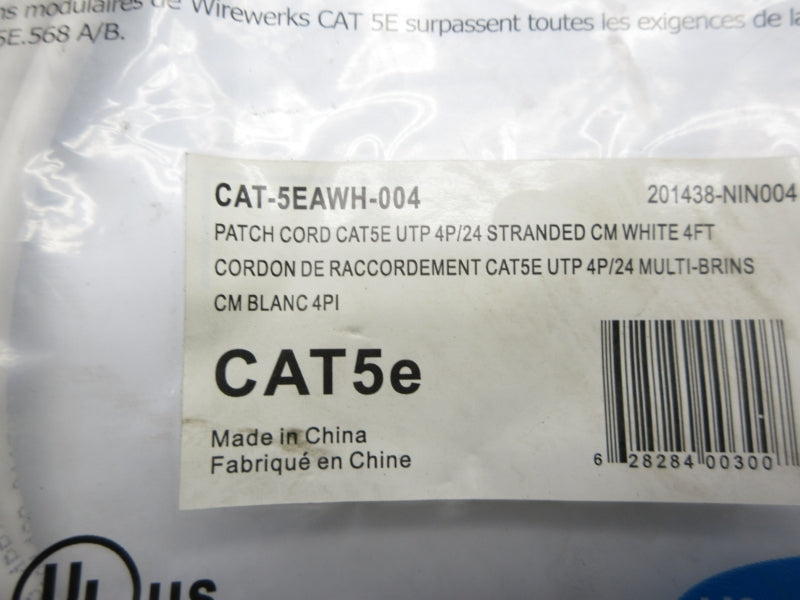WIREWERKS CAT-5EAWH-004 NSMP