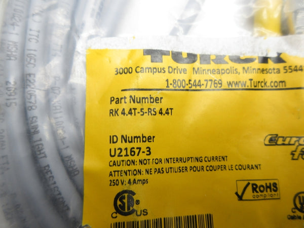 TURCK RK4.4T-5-RS4.4T U2167-3 250V 4A NSMP