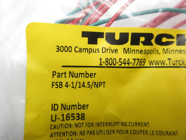 TURCK FSB4-1/14.5/NPT U-16538 250V 4A NSMP
