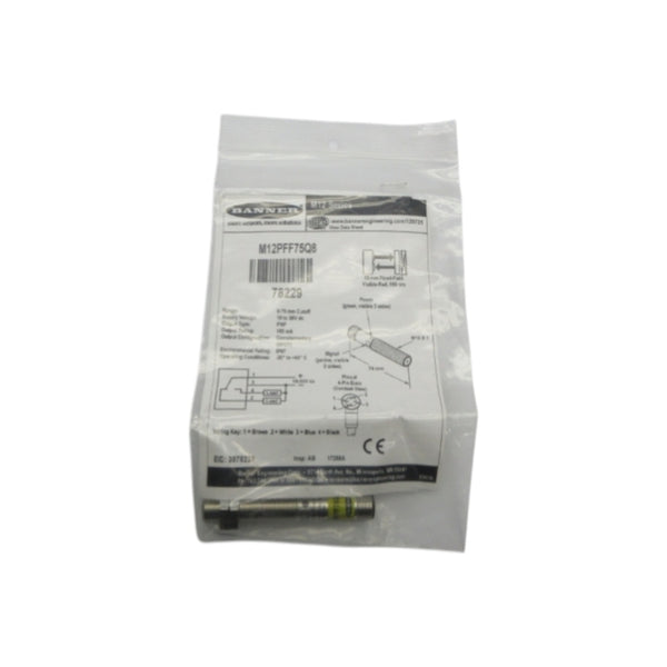 BANNER ENGINEERING M12PFF75Q8 78229 10-30VDC NSMP