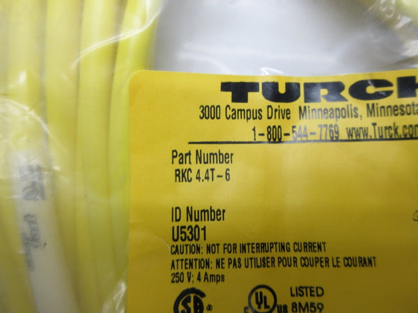 TURCK RKC4.4T-6 U5301 250V 4A NSMP