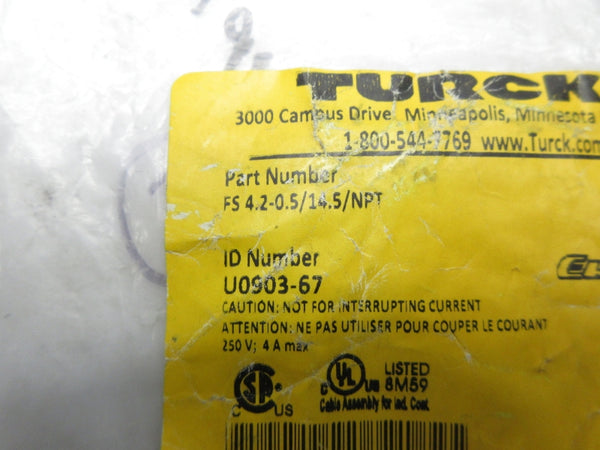 TURCK FS4.2-0.5/14.5/NPT U0903-67 250V 4A NSMP