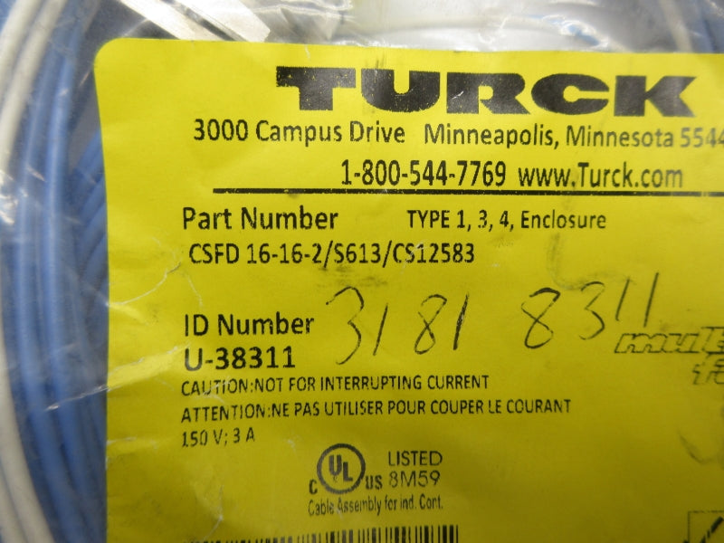 TURCK CSFD16-16-2/S613/CS12583 U-38311 150V 3A NSMP