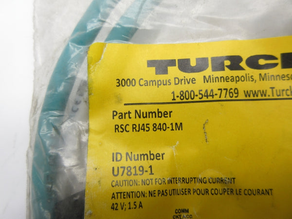 TURCK RSCRJ45840-1M U7819-1 42V 1.5A NSMP