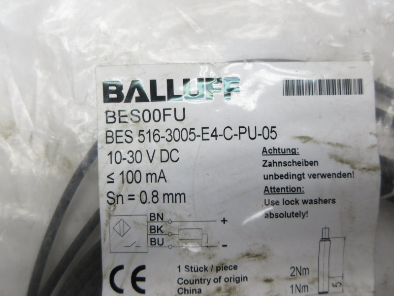 BALLUFF BES00FU BES516-3005-E4-C-PU-05 10-30VDC NSMP