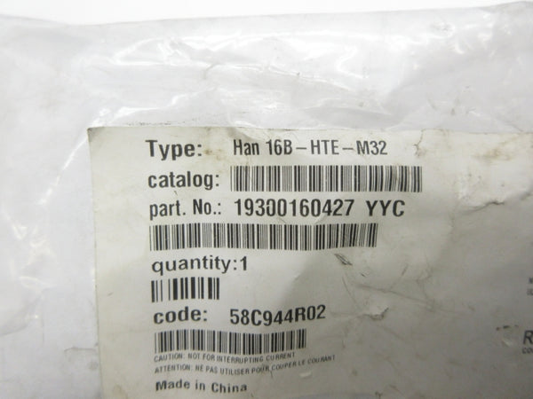 HARTING 19300160427 HAN16B-HTE-M32 NSMP