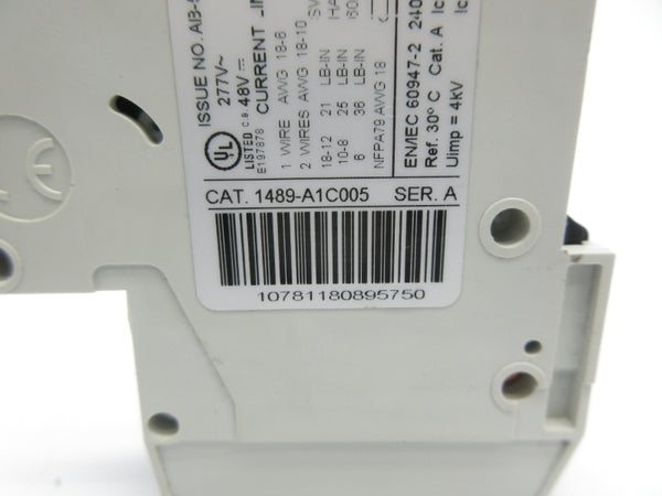 ALLEN BRADLEY 1489-A1C005 SER. A 277V 0.5A NSNP