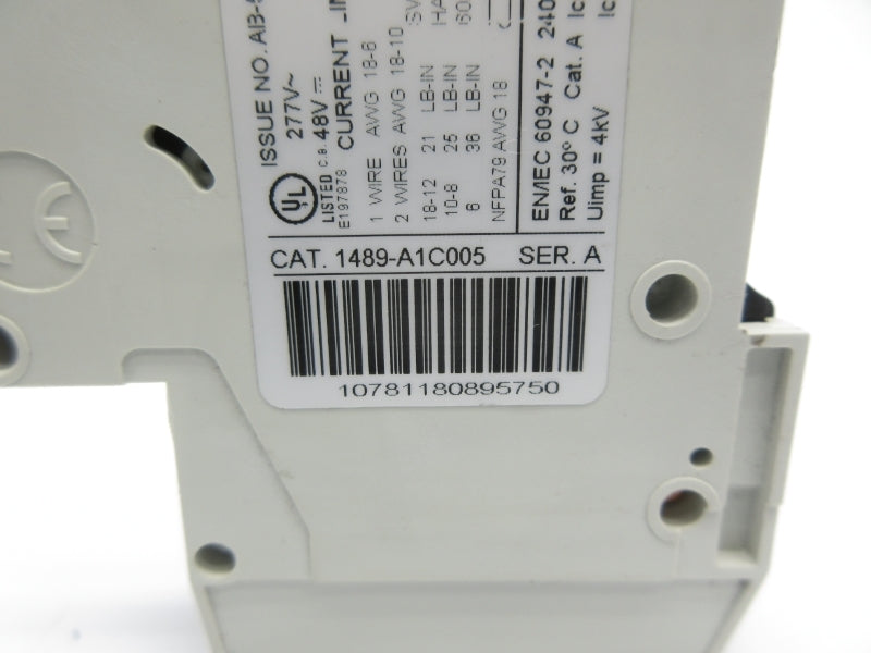 ALLEN BRADLEY 1489-A1C005 SER. A 277V 0.5A NSNP