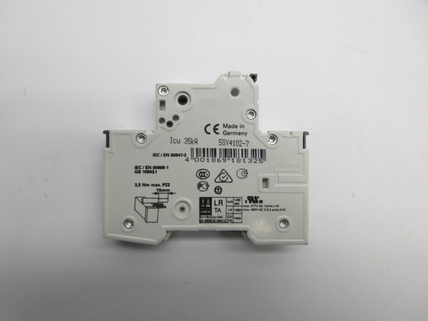 SIEMENS 5SY41MCB-C2 230/400V 2A NSNP