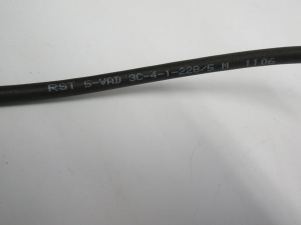 CONNECTOR CABLE RST5-VAD3C-4-1-228/5M 24VDC 4A NSNP