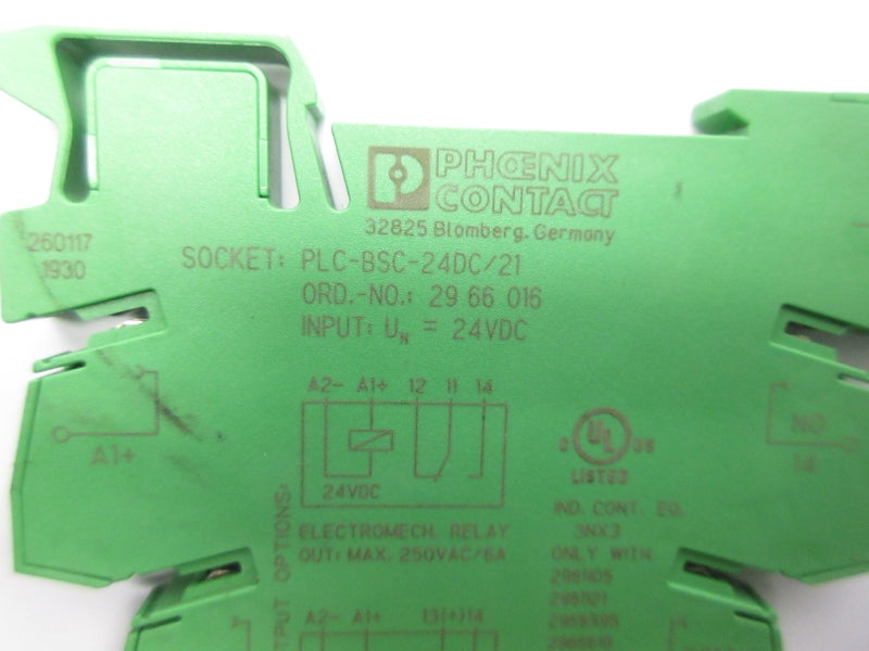 PHOENIX CONTACT PLC-BSC-24DC/21 2966016 24VDC NSNP