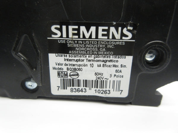 SIEMENS BQ3B060 240V 60A NSNP