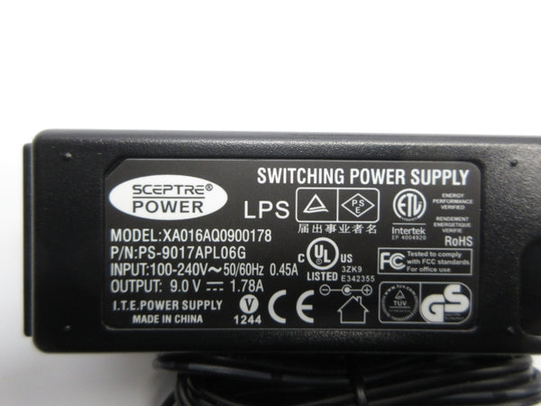 SCEPTRE POWER XA016AQ0900178 100-240V 0.45A NSNP