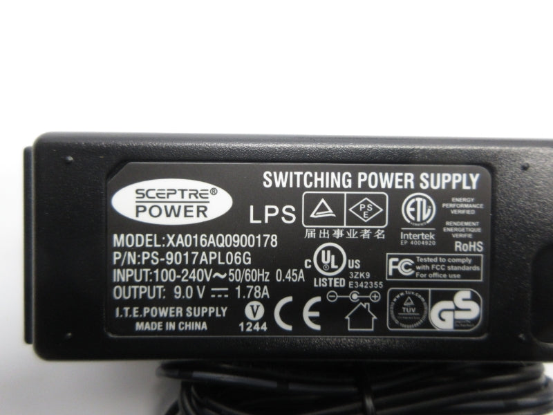 SCEPTRE POWER XA016AQ0900178 100-240V 0.45A NSNP