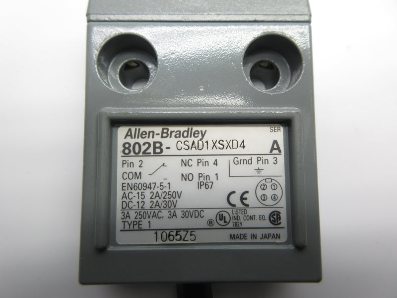 ALLEN BRADLEY 802B-CSAD1XSXD4 SER. A 250V 2A NSNP