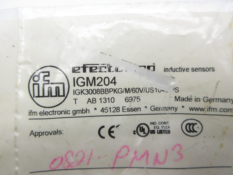 IFM EFECTOR IGM204 IGK3008BBPKG/M/60V/US104DPS NSMP
