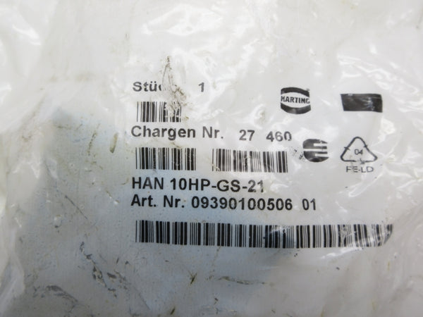 HARTING 09390100506 HAN10HP-GS-21 NSMP