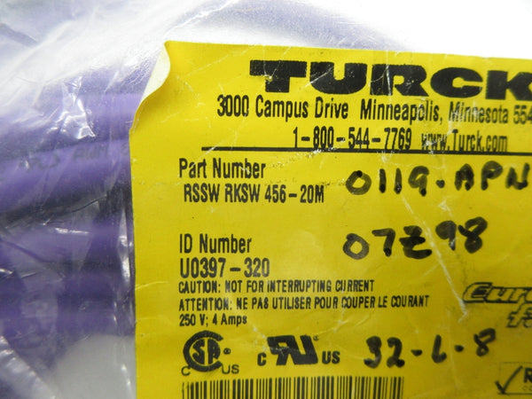 TURCK RSSWRKSW456-20M U0397-320 250V 4A NSMP