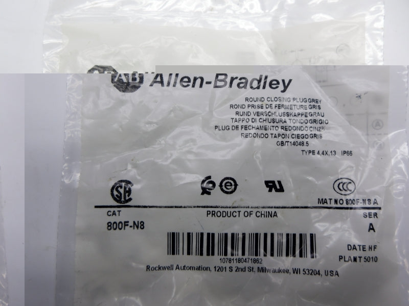 ALLEN BRADLEY 800F-N8 SER. A NSMP
