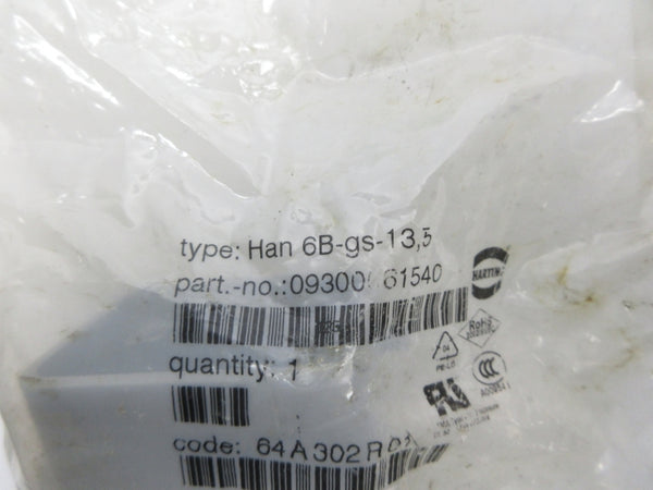 HARTING 09300061540 HAN6B-GS-13.5 NSMP