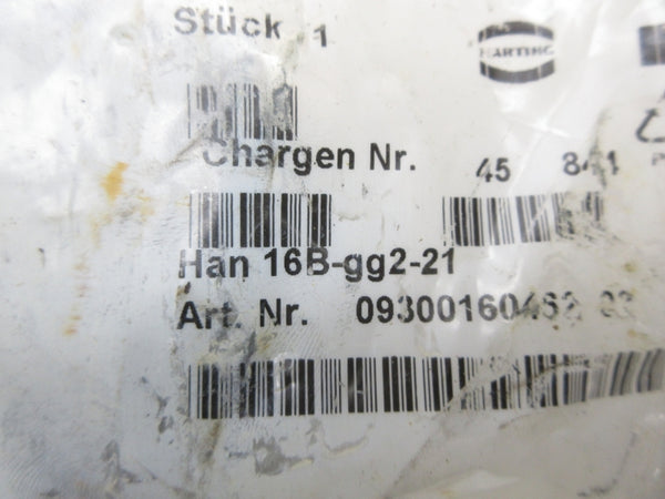 HARTING 09300160462 HAN16B-GG2-21 NSMP