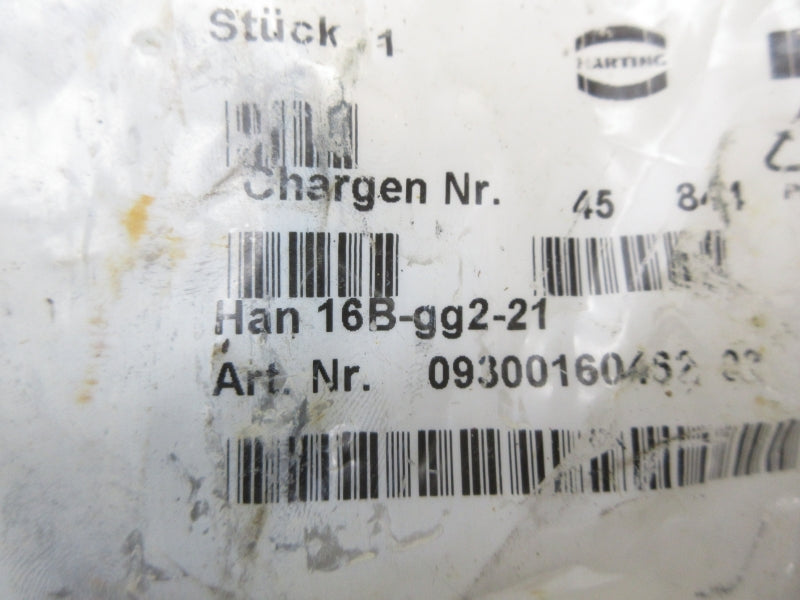 HARTING 09300160462 HAN16B-GG2-21 NSMP