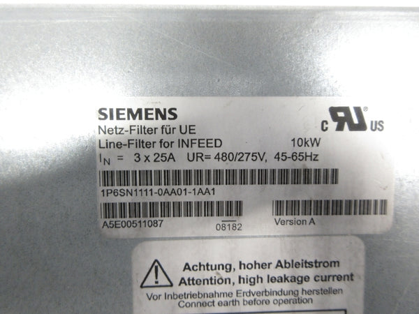 SIEMENS 1P6SN1111-0AA01-1AA1 480/275V NSNP