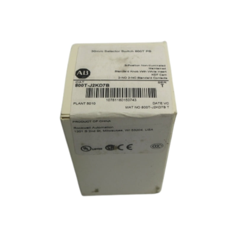 ALLEN BRADLEY 800T-J2KD7B SER. T (WH) NSFS