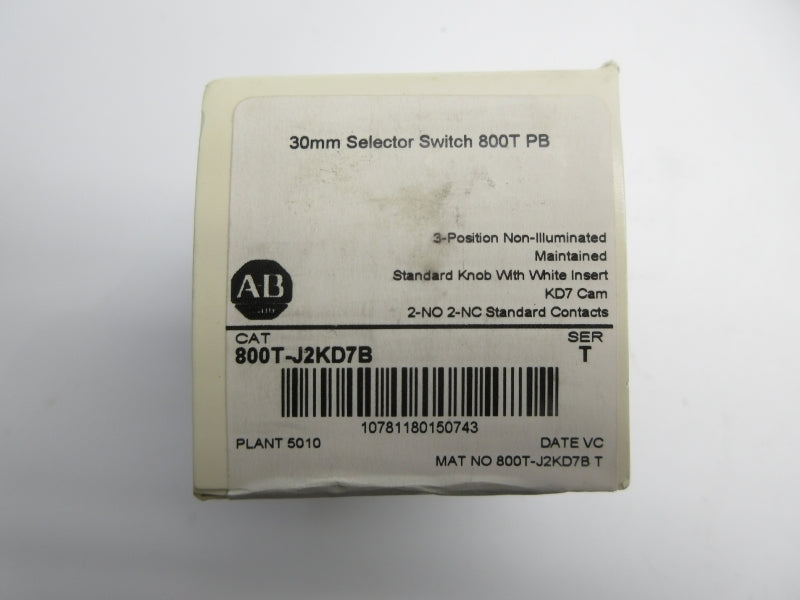 ALLEN BRADLEY 800T-J2KD7B SER. T (WH) NSFS