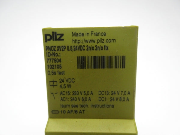 PILZ PNOZXV2P0.5/24VDC2N/O2N/OFIX 777504 24VDC NSNP