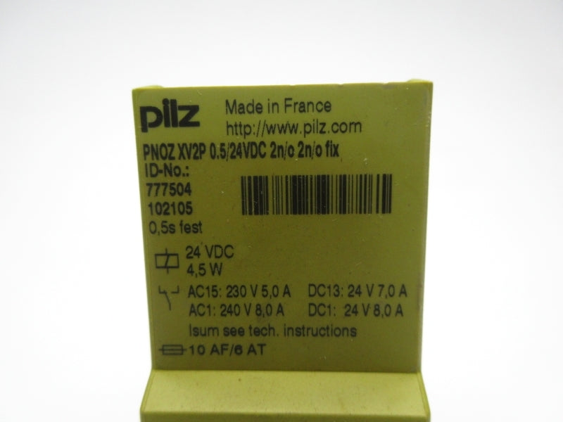 PILZ PNOZXV2P0.5/24VDC2N/O2N/OFIX 777504 24VDC NSNP
