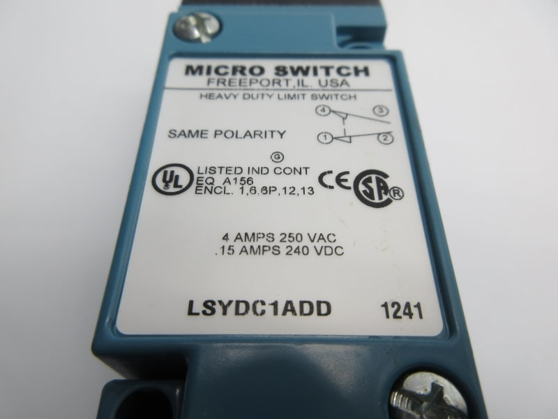 MICRO SWITCH LSYDC1ADD 250VAC 4A NSNP