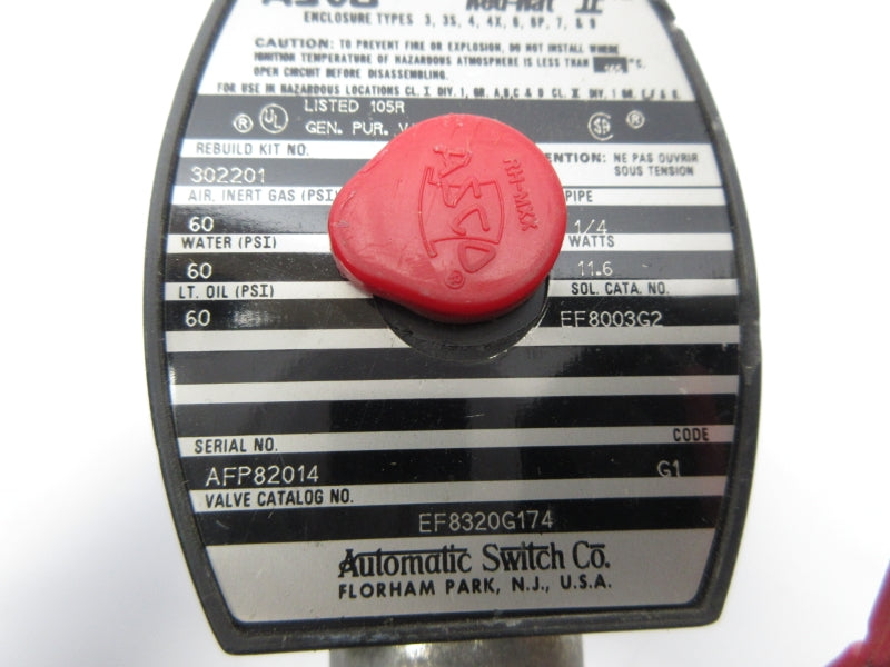 ASCO EF8320G174 24VDC 60PSI 1/4" NSNP