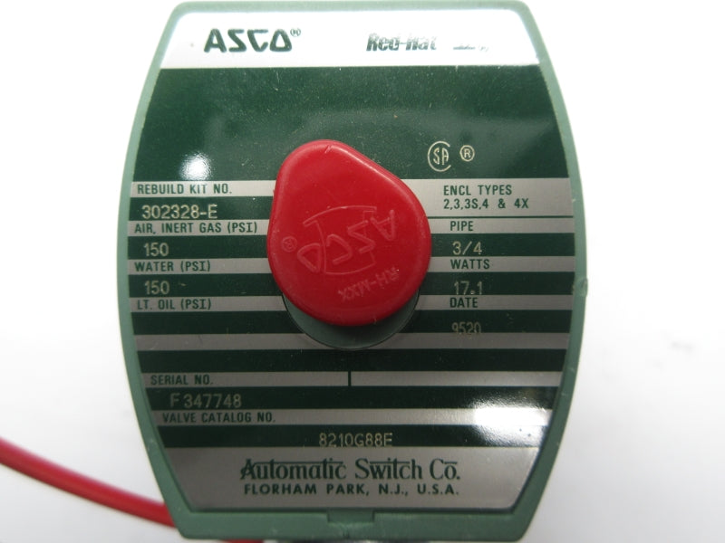 ASCO 8210G88E 110/120V 150PSI 3/4" NSNP